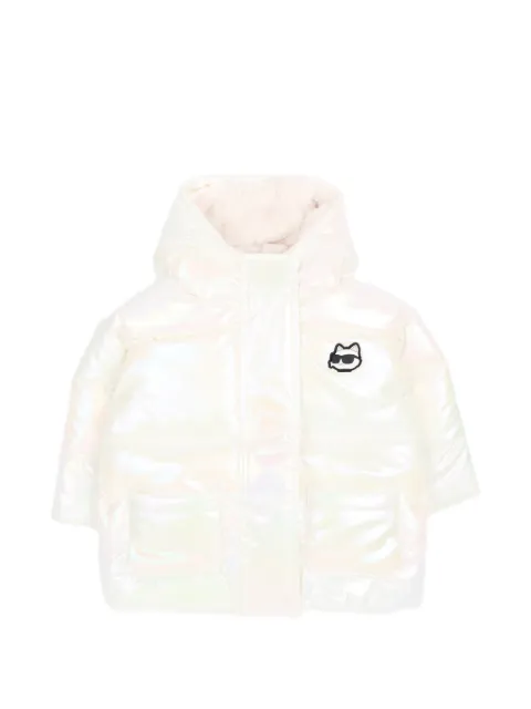 Karl Lagerfeld Kids iridescent logo-print jacket