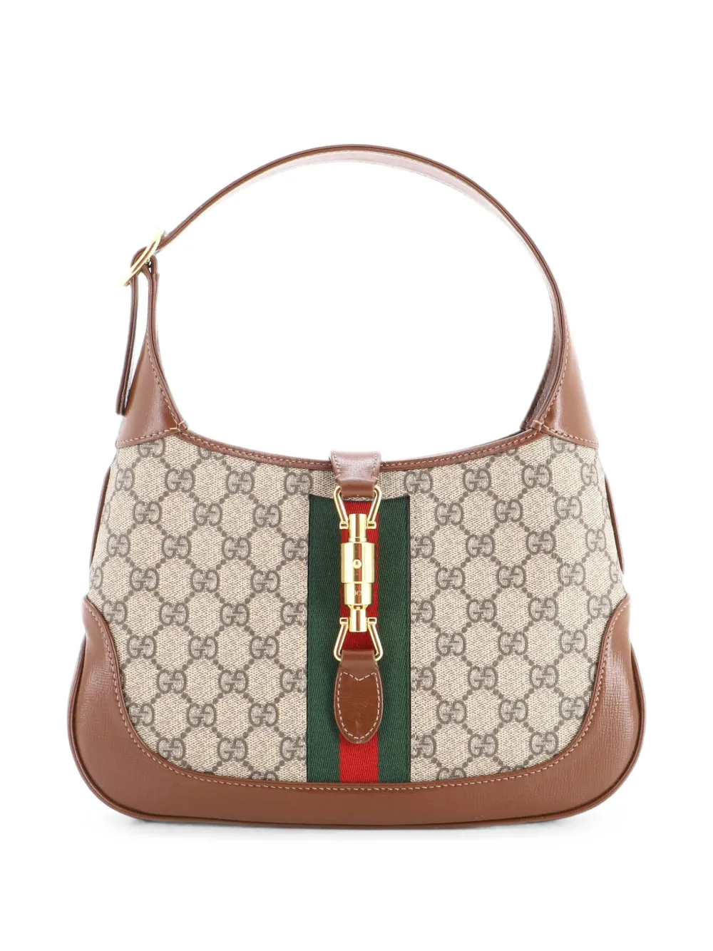 Gucci Pre-Owned Jackie 1961 GG Coated Canvas Small hobo bag - Braun