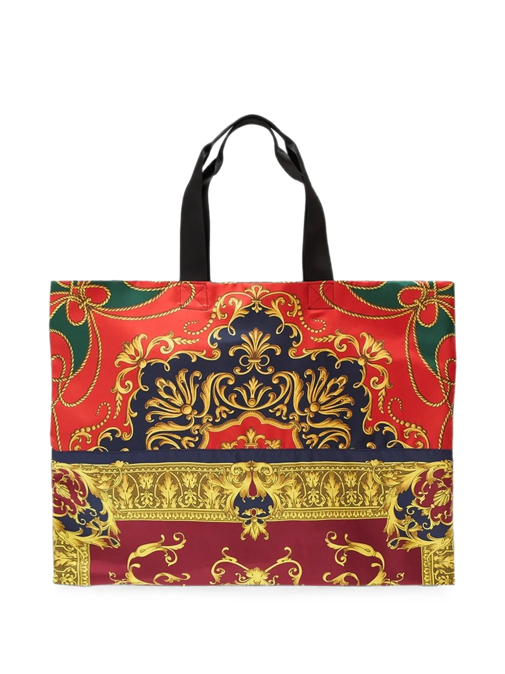 Junya Watanabe MAN Zijden shopper met sjaal-print Veelkleurig