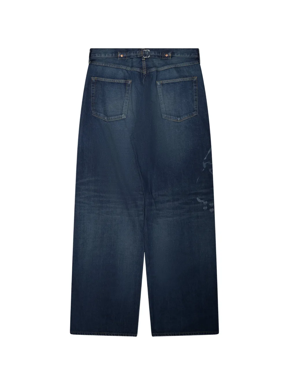Junya Watanabe MAN x straight jeans met AC DC-print Blauw