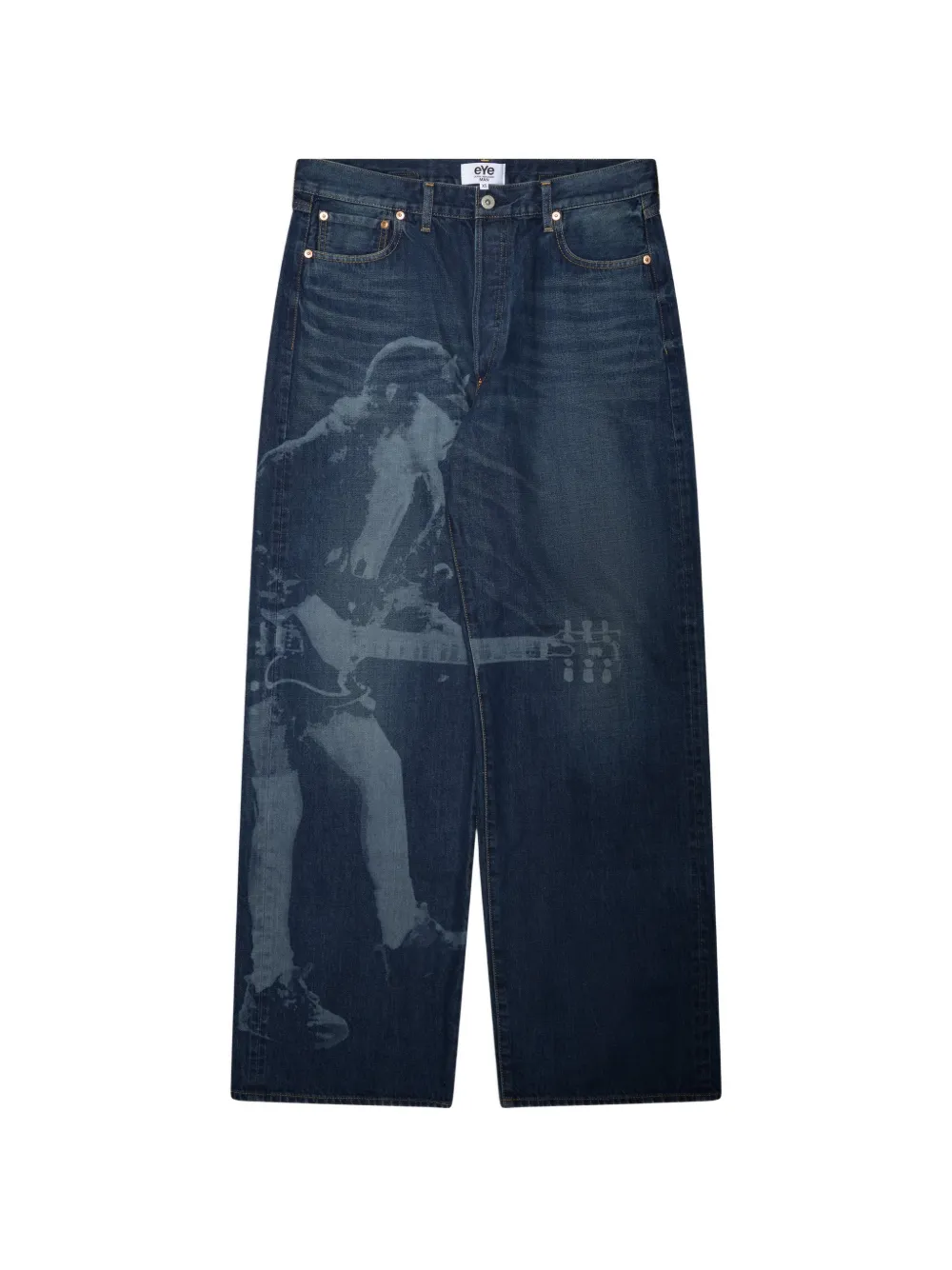 Junya Watanabe MAN x AC/DC-print straight-leg jeans · M