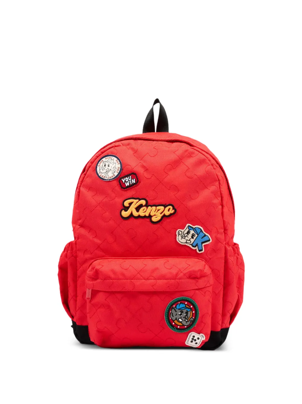 Kenzo Kids Play Kenzo patch-detail puzzle-quilted backpack - Rosso