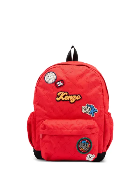 Kenzo Kids Play Kenzo patch-detail puzzle-quilted backpack