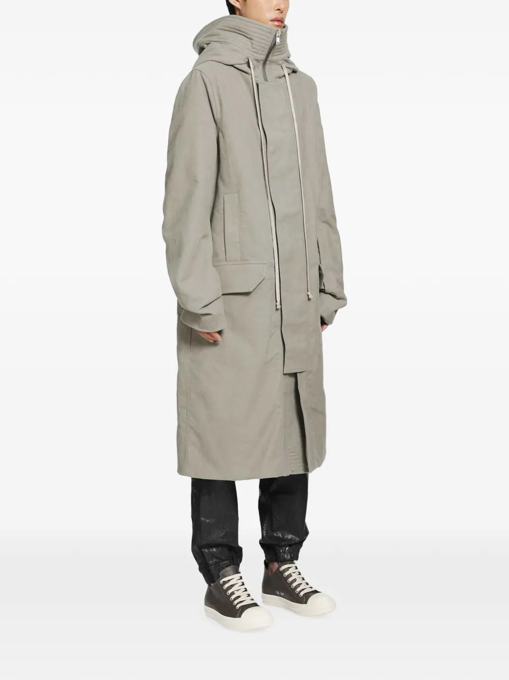 Rick Owens Tower Megaparka jas Grijs