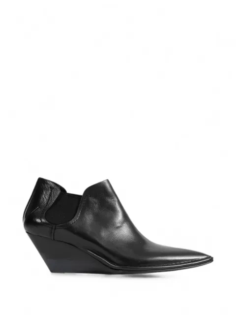 CAPASA MILANO pointed-toe wedge ankle boots