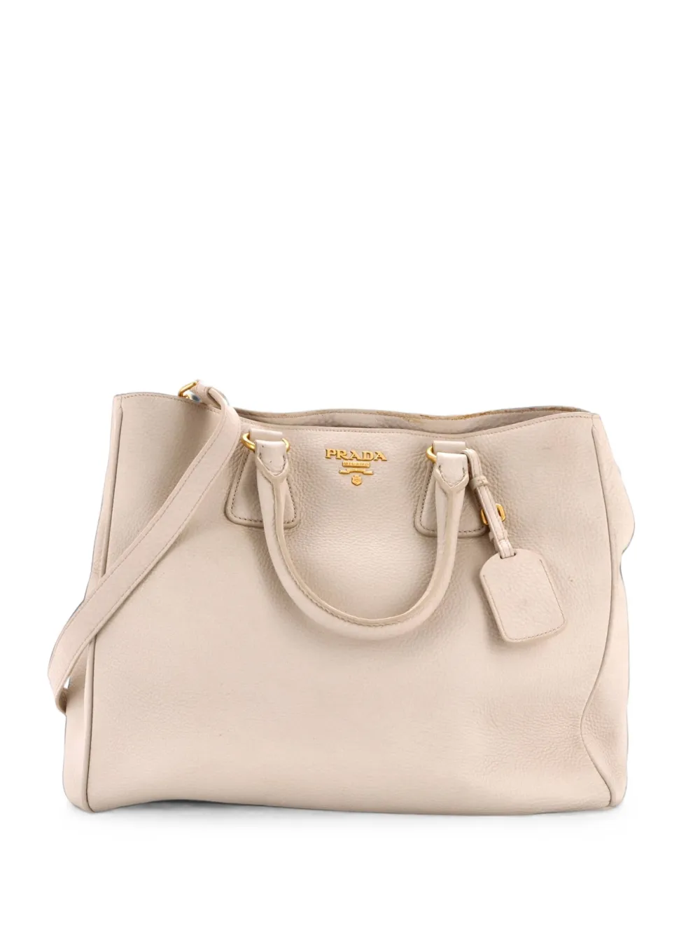 Prada Pre-Owned Borsa tote Convertible Shopper Vitello Daino grande - Bianco