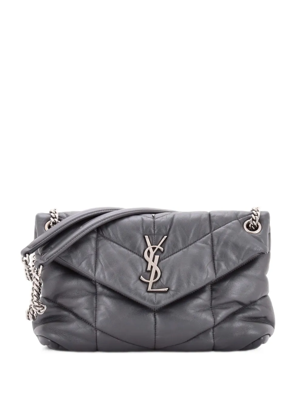 Saint Laurent Pre-Owned Loulou Puffer Quilted Leather Small shoulder bag - Grigio