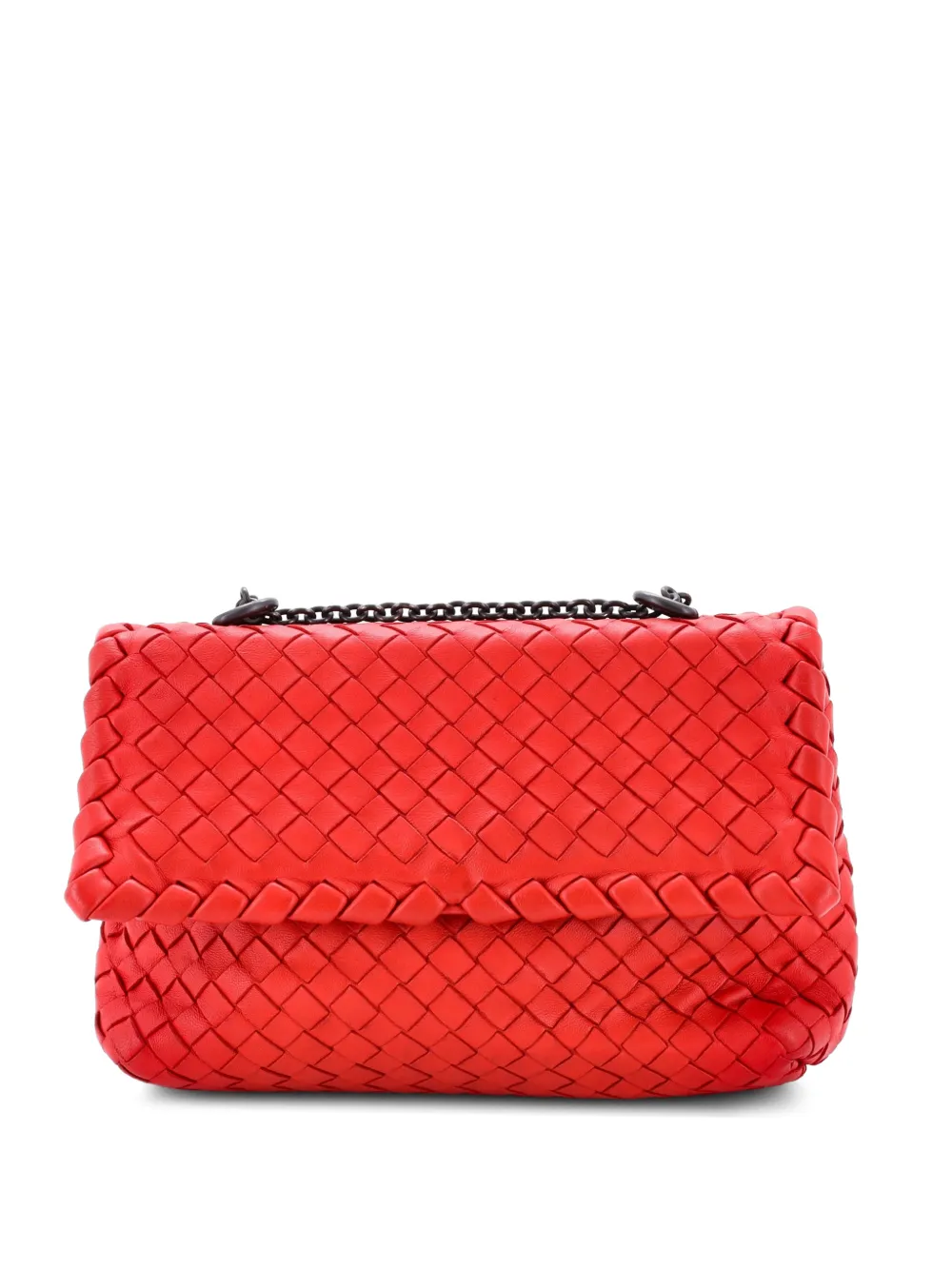 Bottega Veneta Pre-Owned Olimpia Intrecciato Nappa Baby crossbody bag - Rosso