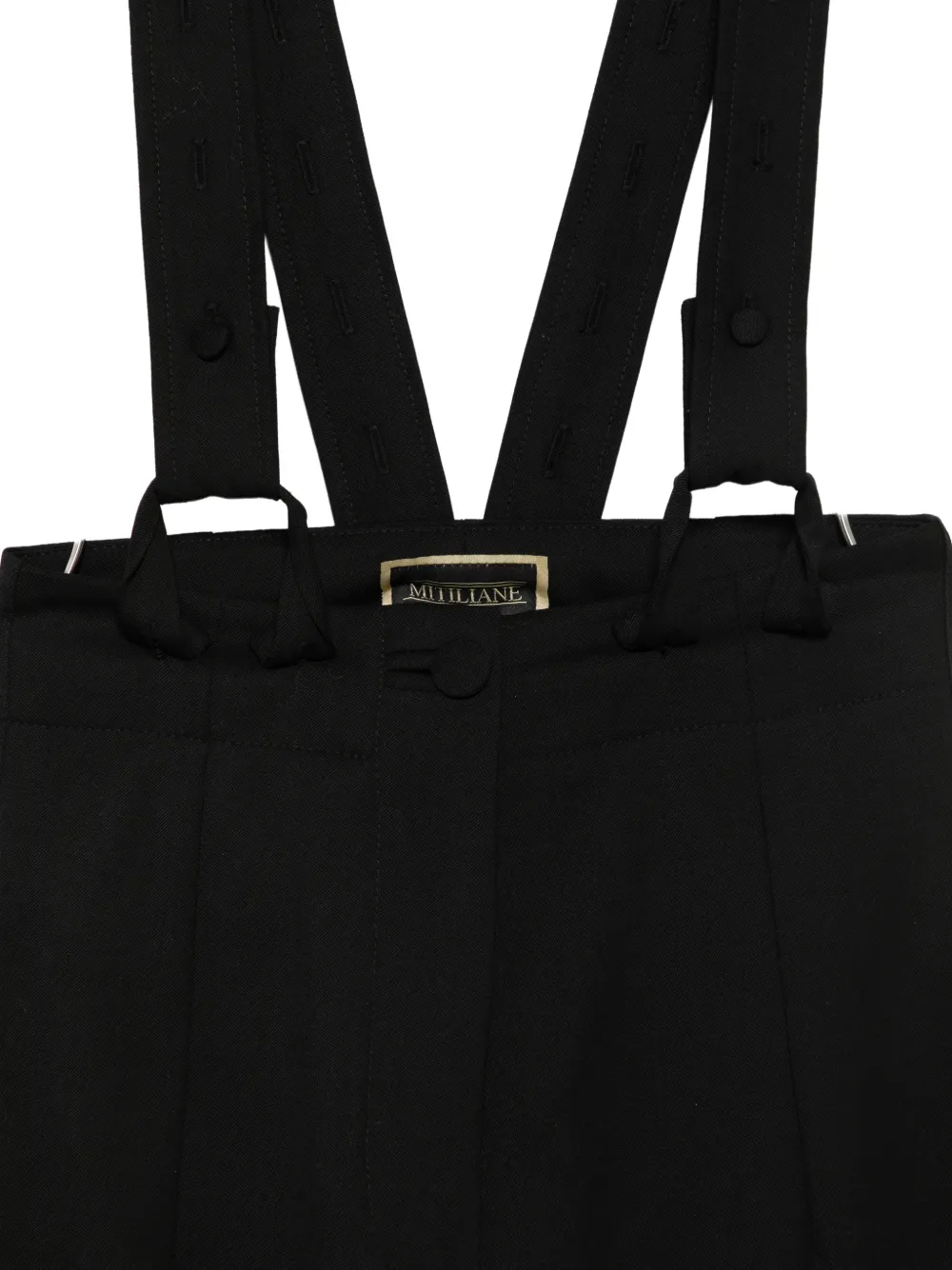 MITILIANE COUTURE detachable-suspender trousers Zwart