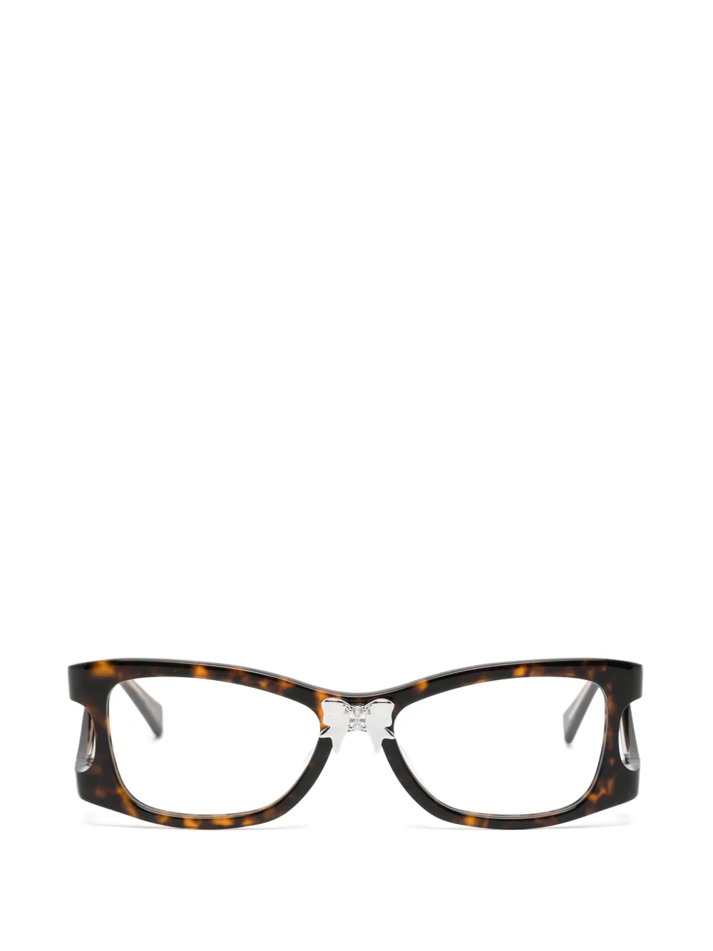 YVMIN tortoiseshell bow-detail sunglasses - Marrone