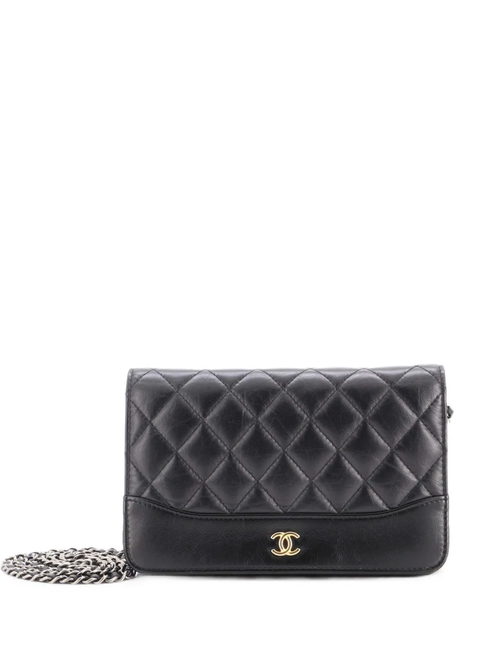 CHANEL Pre-Owned Borsa a tracolla Gabrielle in pelle di vitello trapuntata con catena - Nero