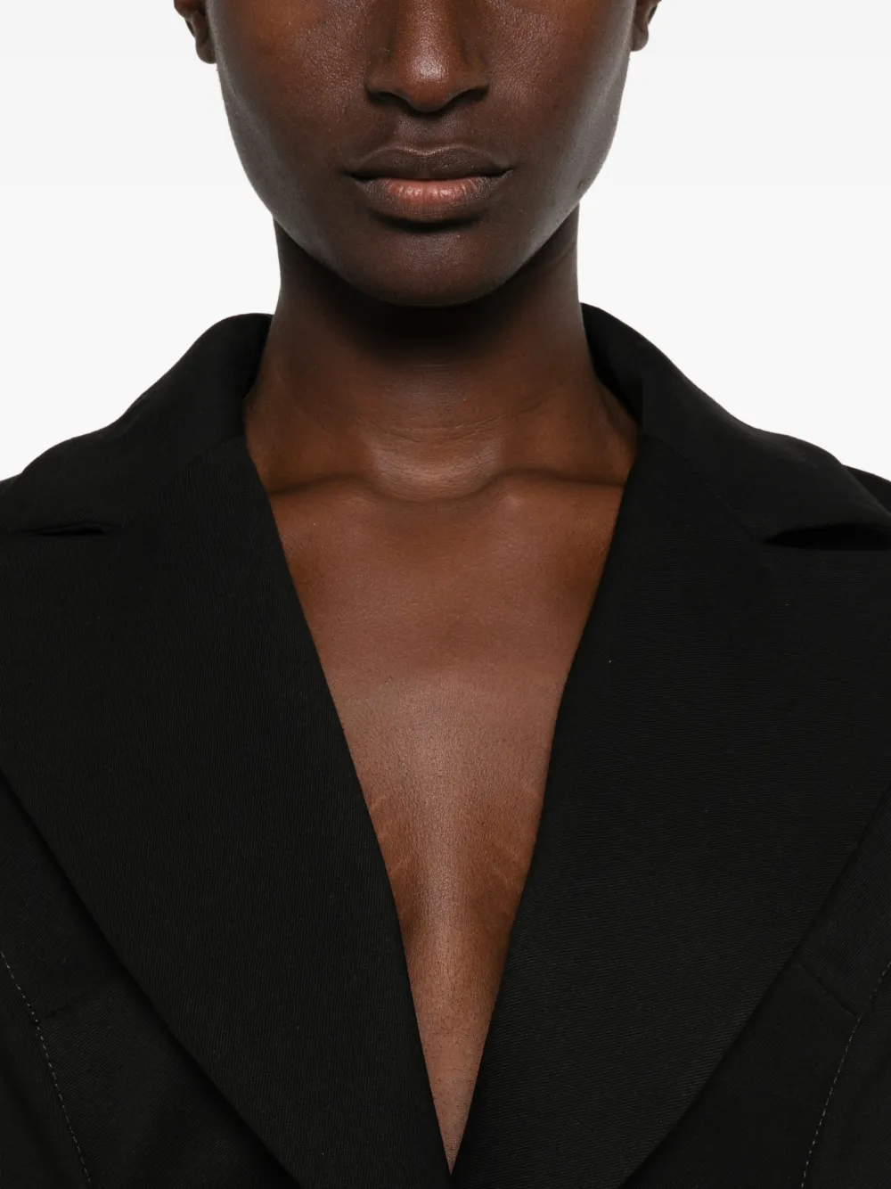 MITILIANE COUTURE Blazer met gesmockte taille Zwart
