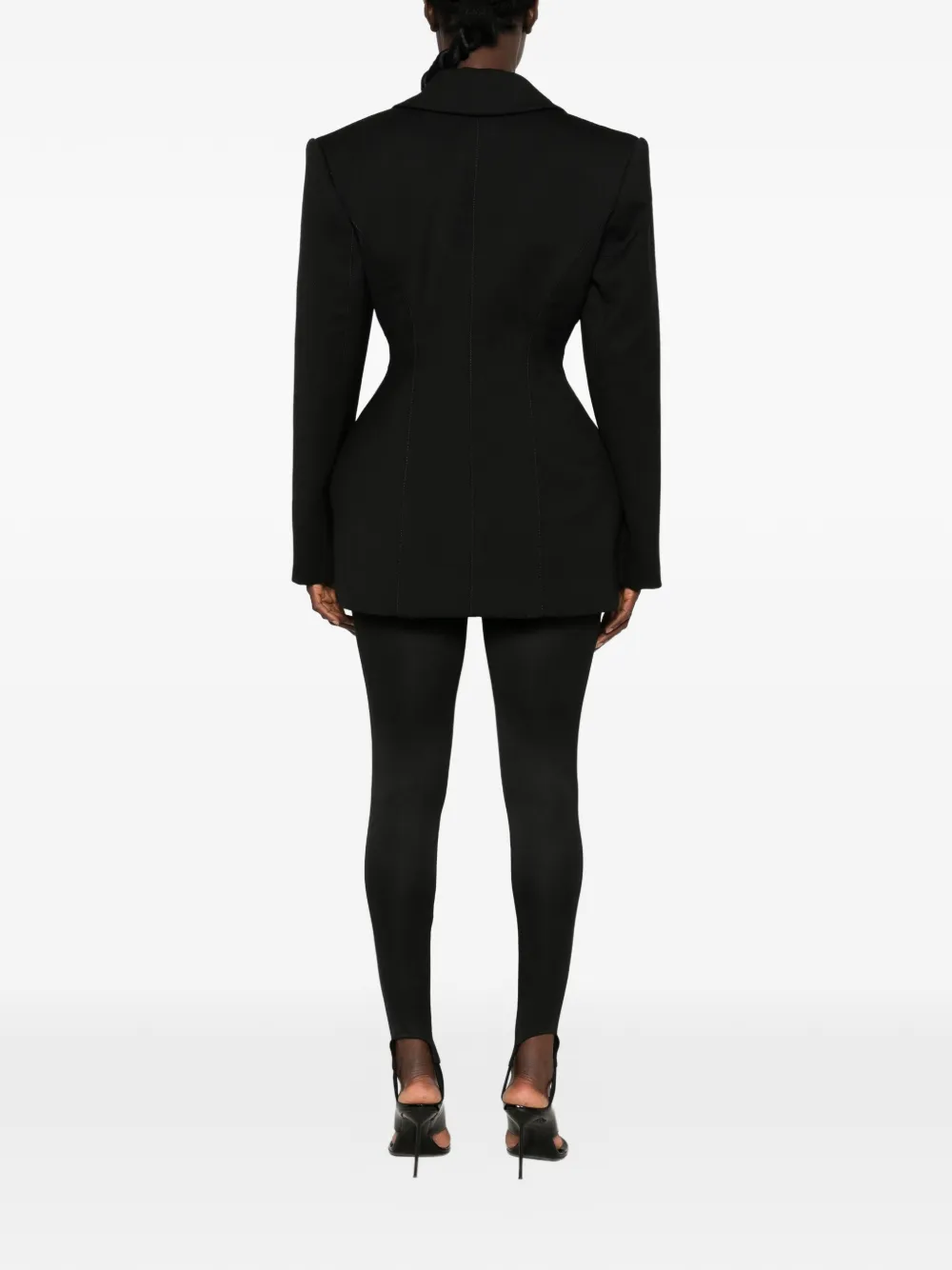 MITILIANE COUTURE Blazer met gesmockte taille Zwart