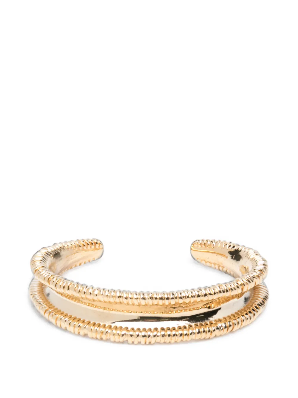ISABEL MARANT Byrne textured layered-effect bracelet - Oro