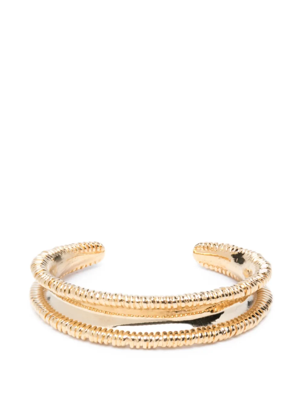 ISABEL MARANT Byrne textured layered-effect bracelet - Oro
