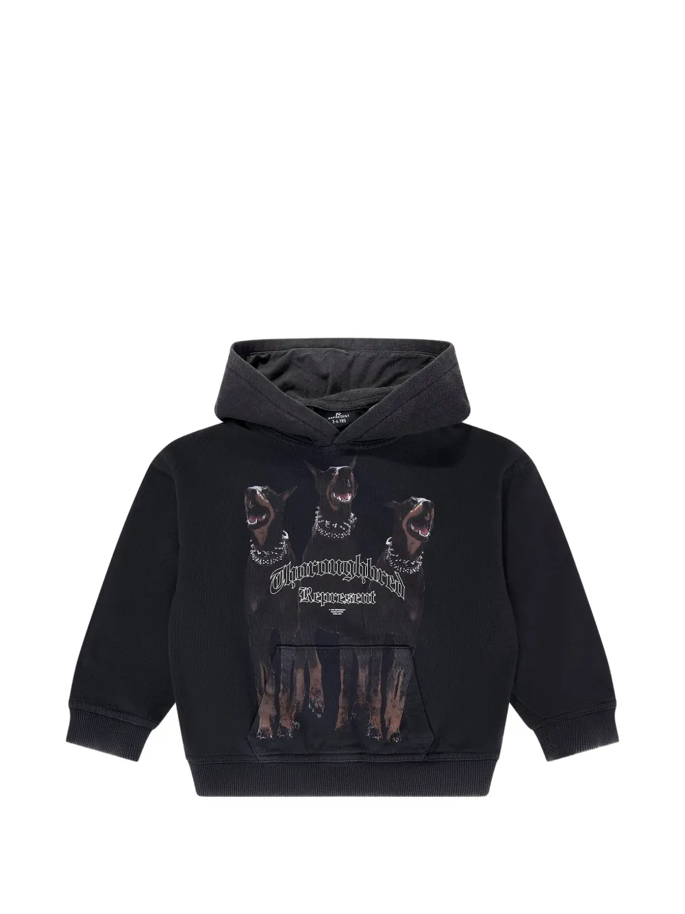 REPRESENT MINI Mini Thoroughbred graphic-print hoodie - Nero