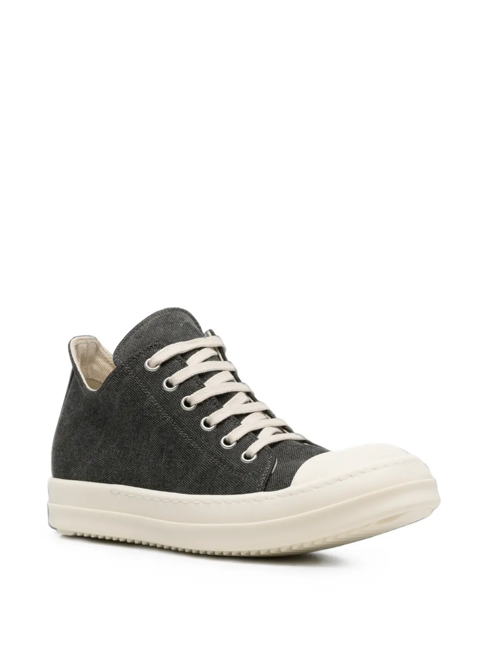 Rick Owens DRKSHDW canvas low-top sneakers Zwart