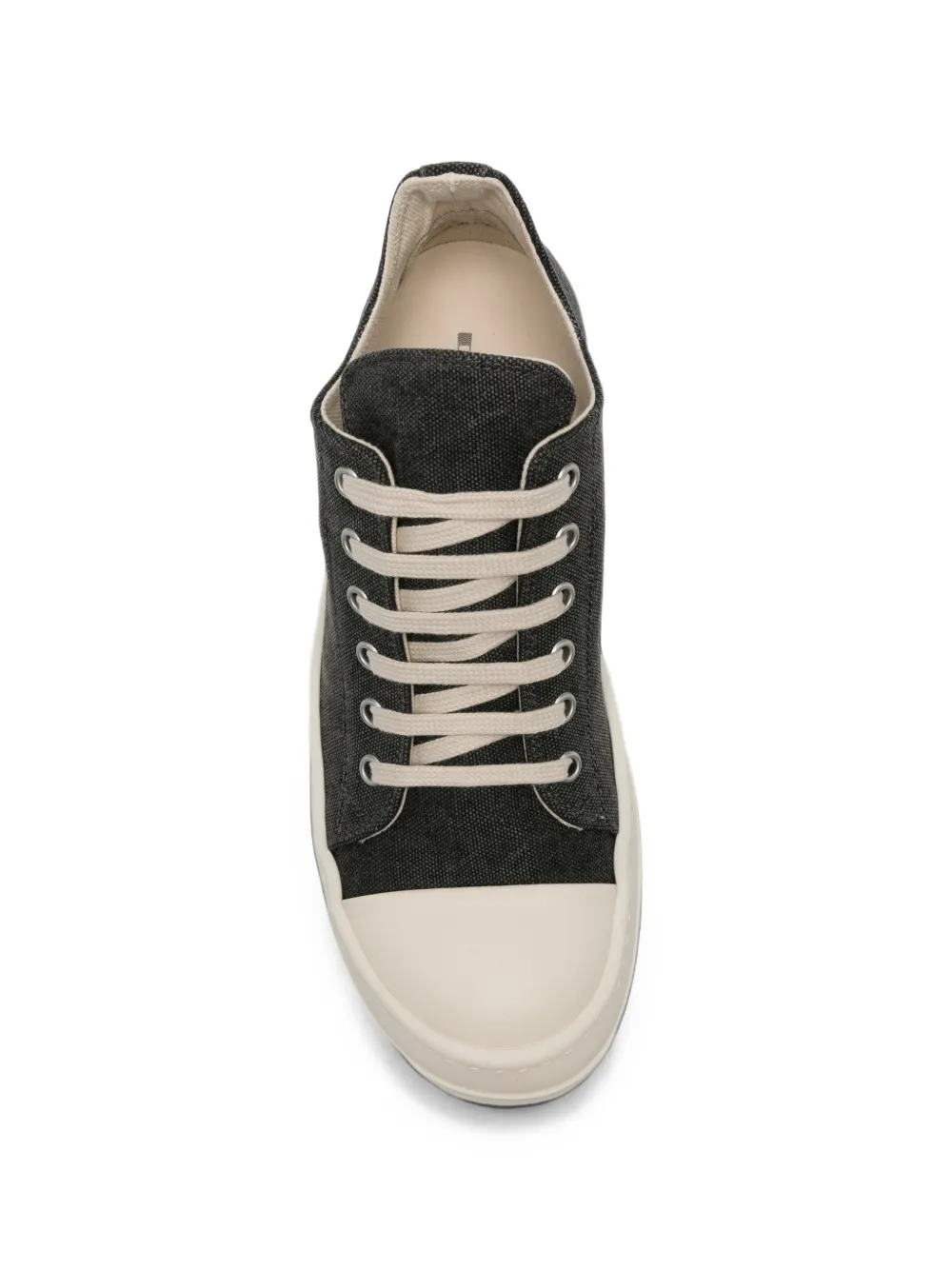 Rick Owens DRKSHDW canvas low-top sneakers Zwart