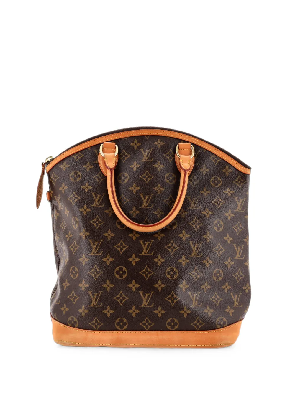 Louis Vuitton Pre-Owned Lockit Monogram Vertical Satchel-Tasche aus Canvas - Braun