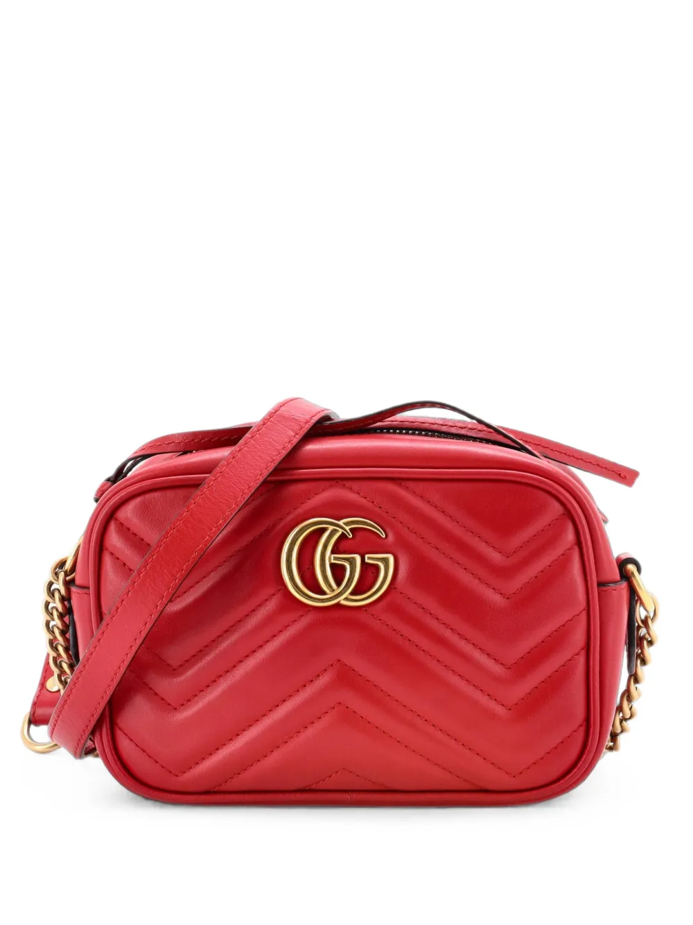 Gucci Pre-Owned GG Marmont Shoulder Bag Matelasse Leather Mini crossbody bag - Rot