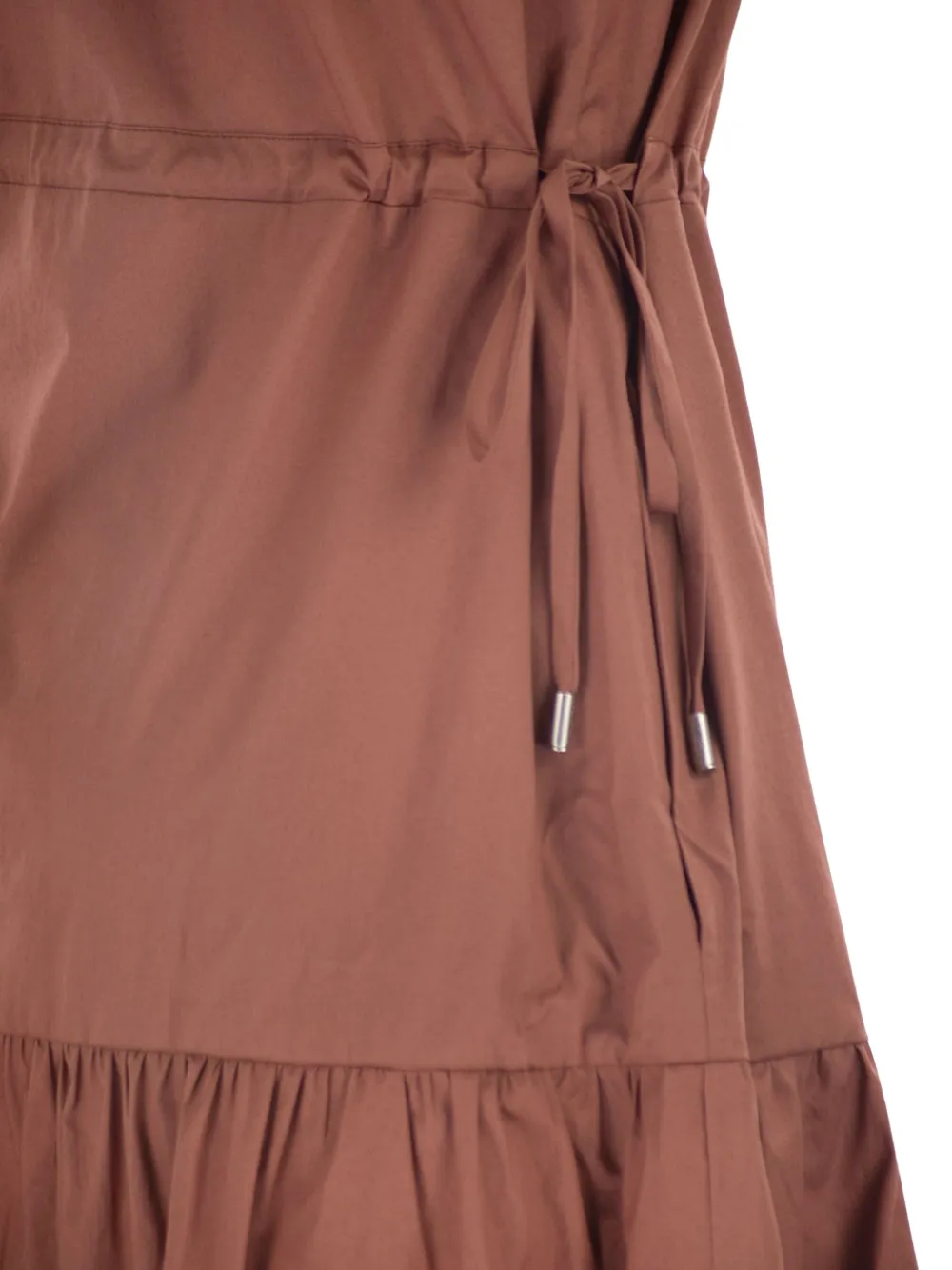 Peserico Mouwloze midi-jurk Bruin
