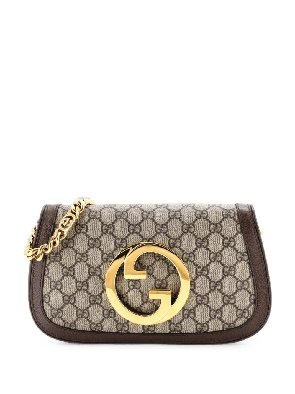 Gucci Pre-Owned Blondie NM Chain Flap Bag GG Coated Canvas Small shoulder bag - Marrone
