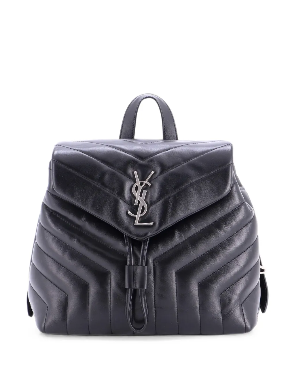 Saint Laurent Pre-Owned LouLou Matelasse Chevron Leather Small backpack - Schwarz