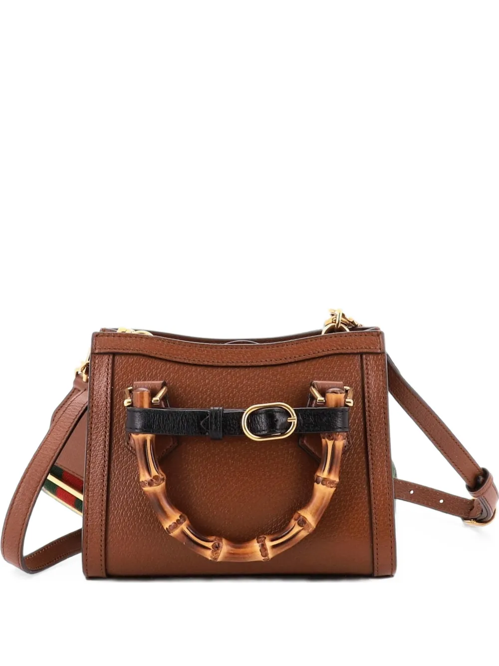 Gucci Pre-Owned Mini Diana NM Bamboo Handle Tote Bag - Braun