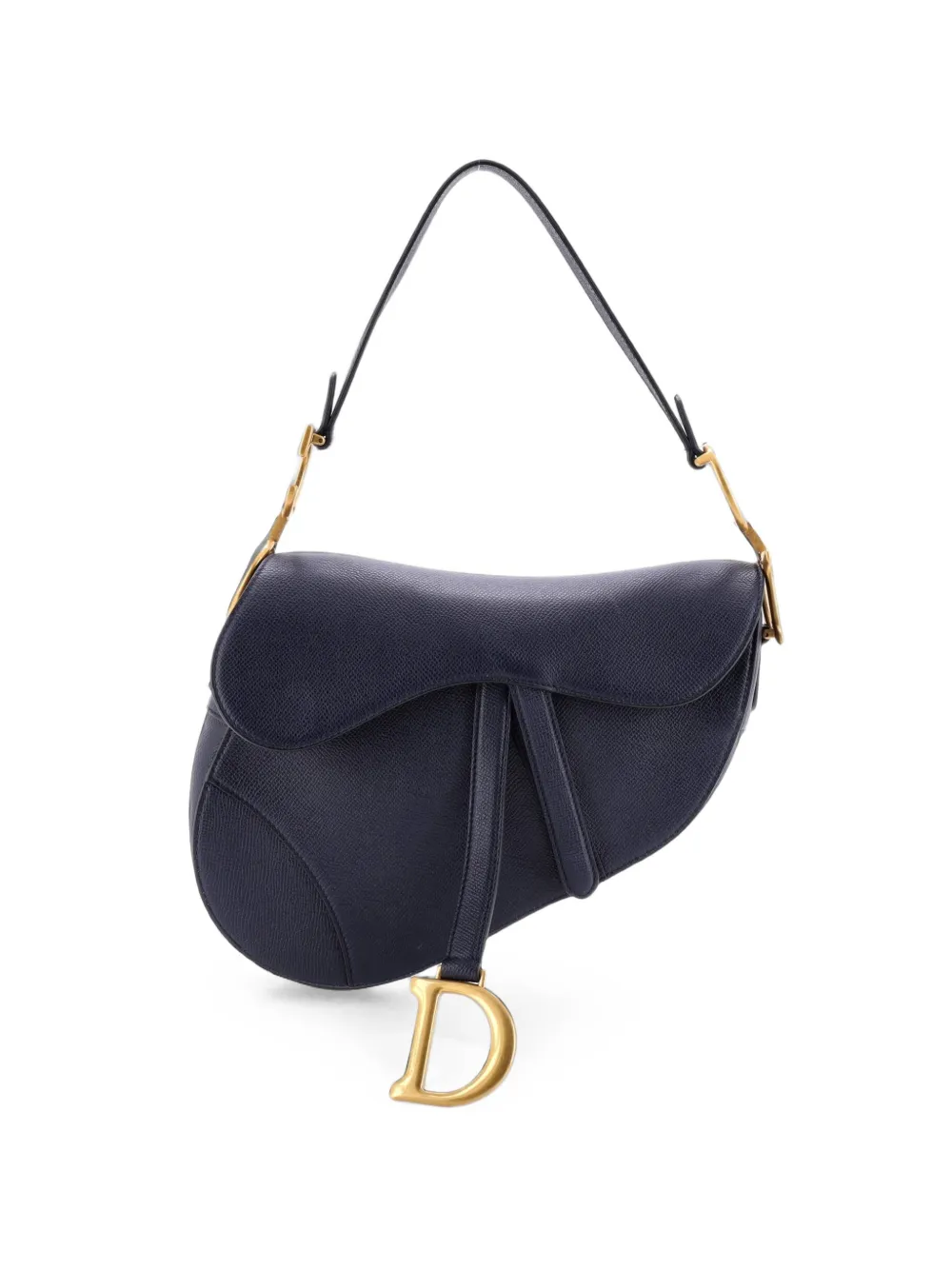 Christian Dior Pre-Owned Saddle Handbag Leather Medium shoulder bag - Blau
