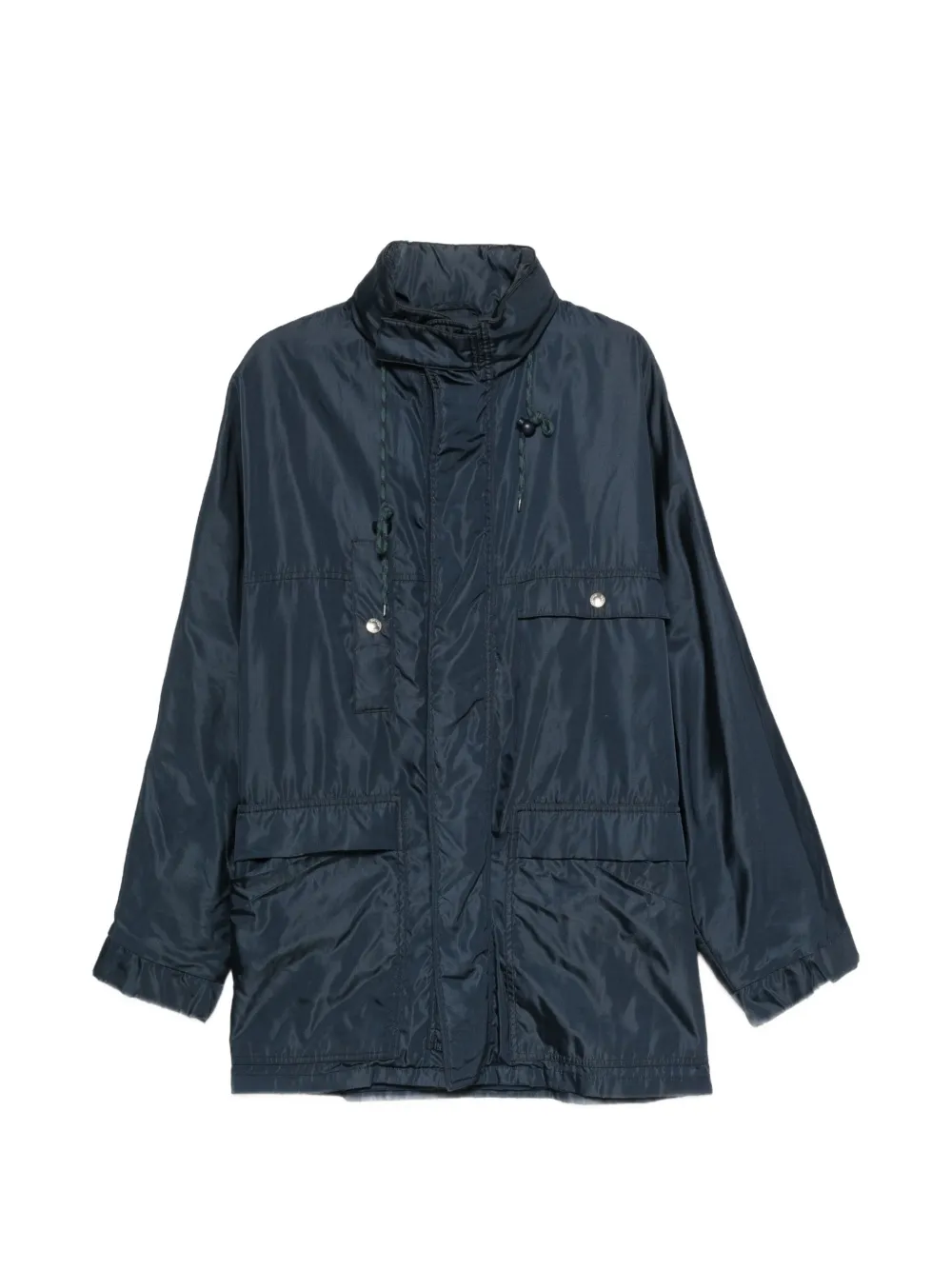 Prada Pre-Owned Cappotto a collo alto con coulisse anni '90 - Blu