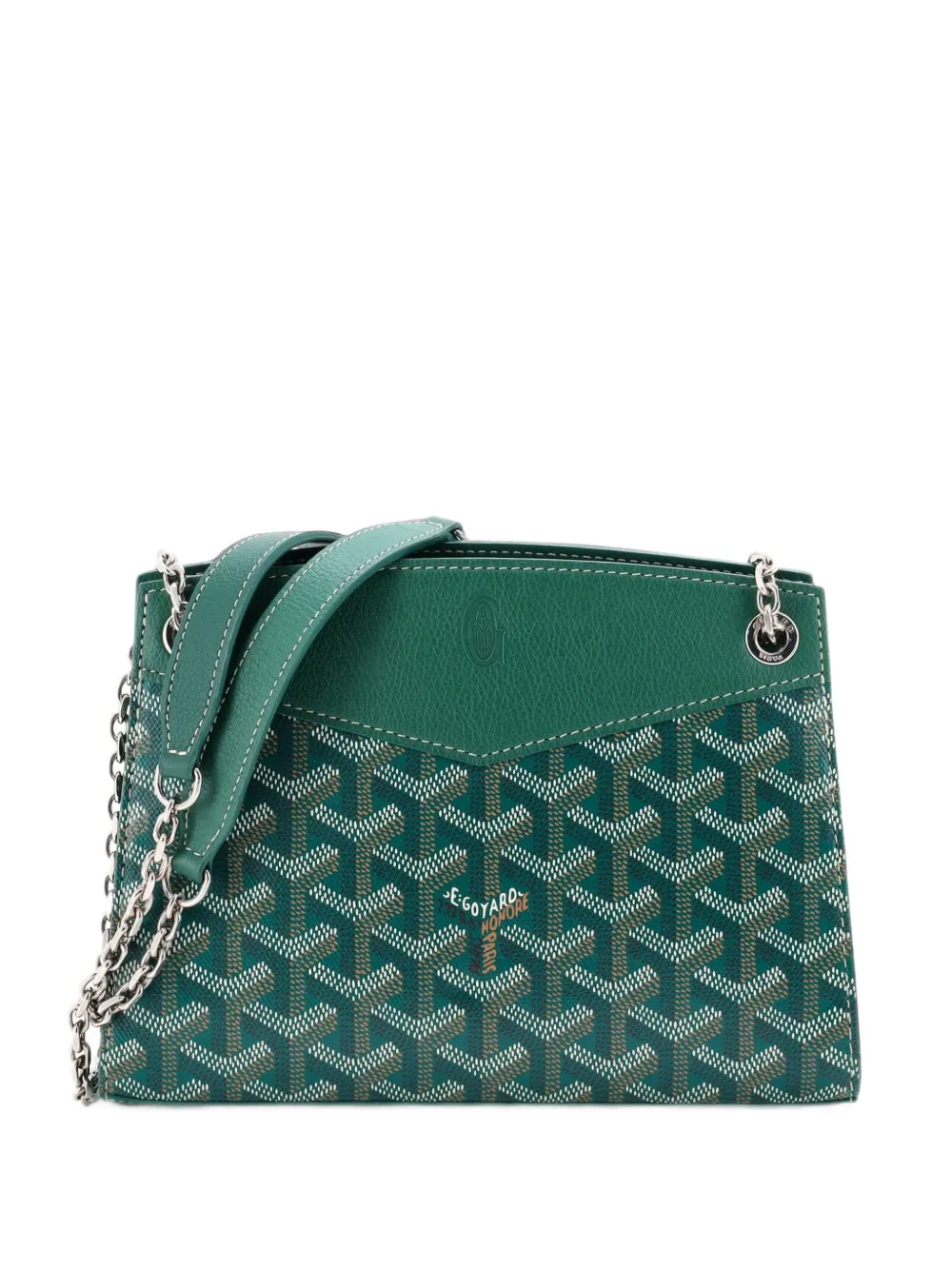 Goyard Pre-Owned Structured Rouette Chain Coated Canvas Mini shoulder bag - Verde