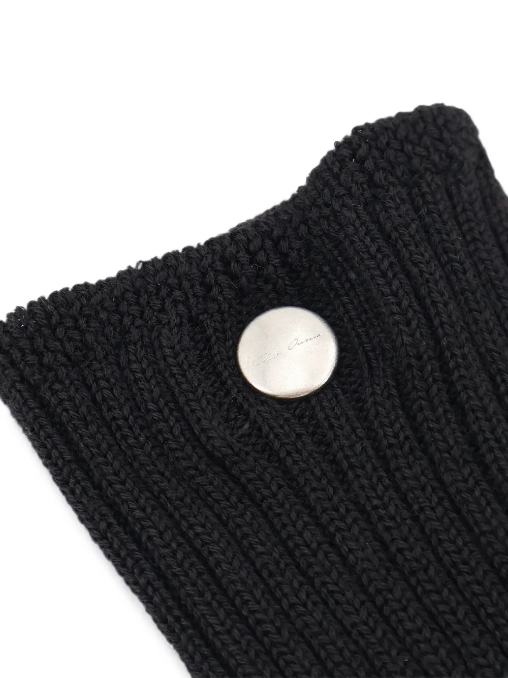 Rick Owens Ribgebreide handschoenen met uitgesneden details Zwart