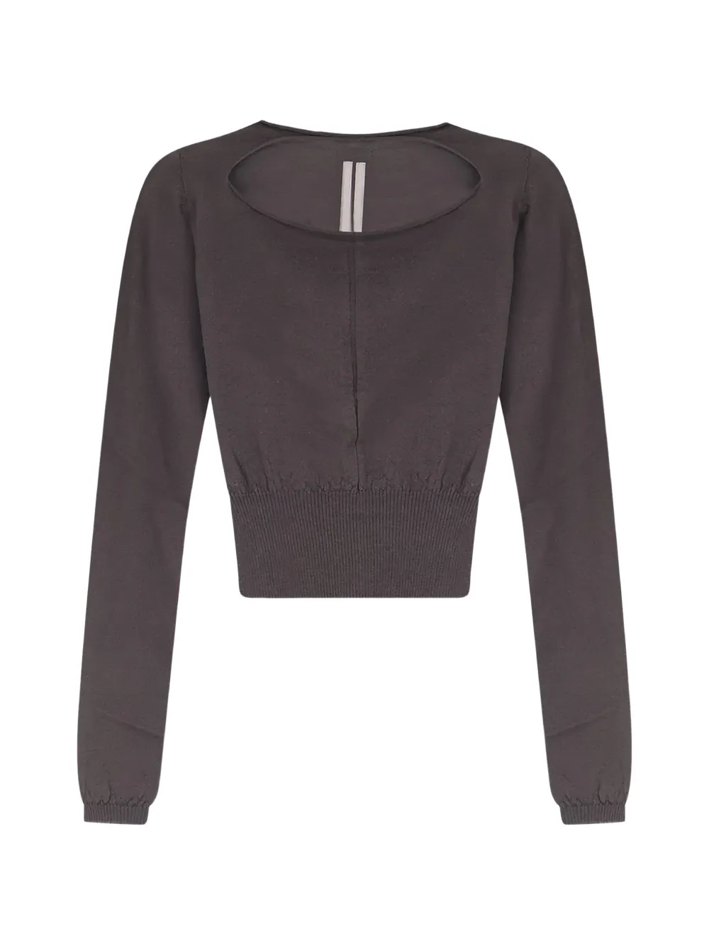 Rick Owens cropped ribbed-trim sweater - Grigio