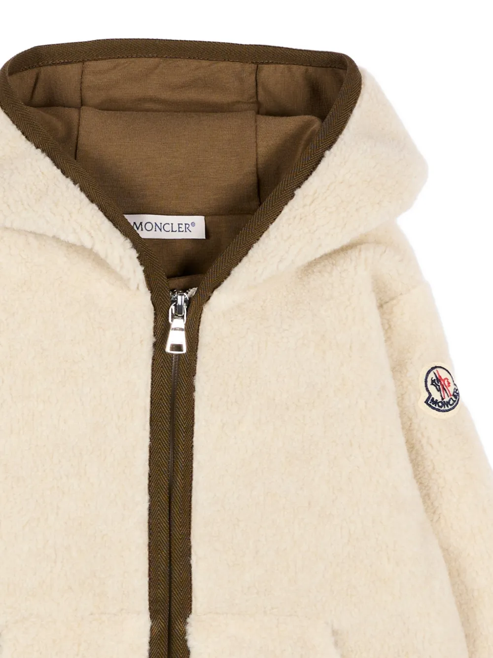 Moncler Enfant Jack met capuchon Beige