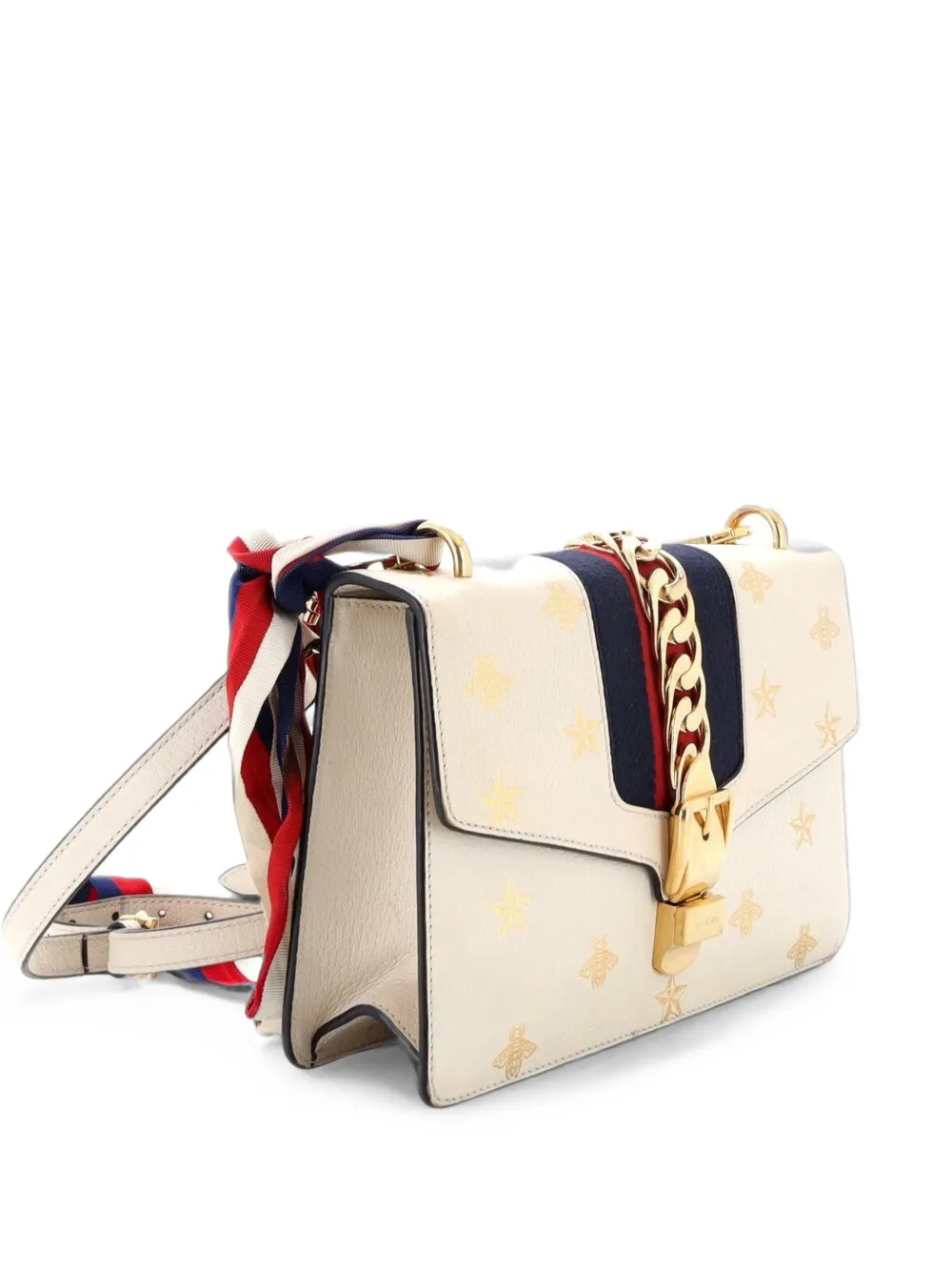Gucci Pre-Owned Sylvie Printed Leather Small shoulder bag - Toni neutri