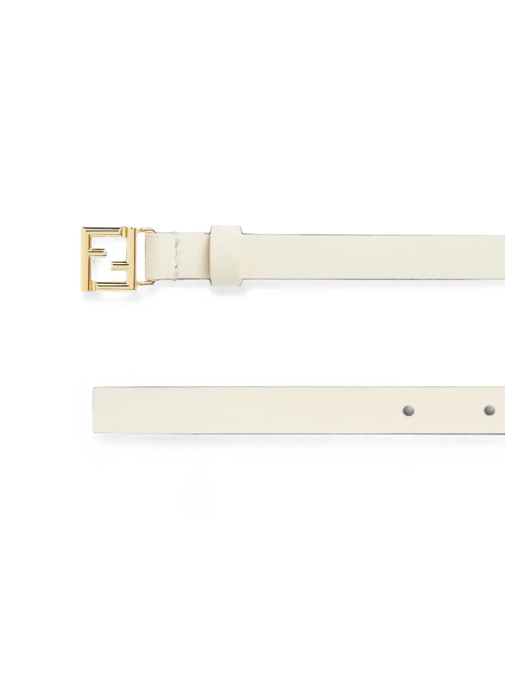 FENDI O'Lock leather belt Beige