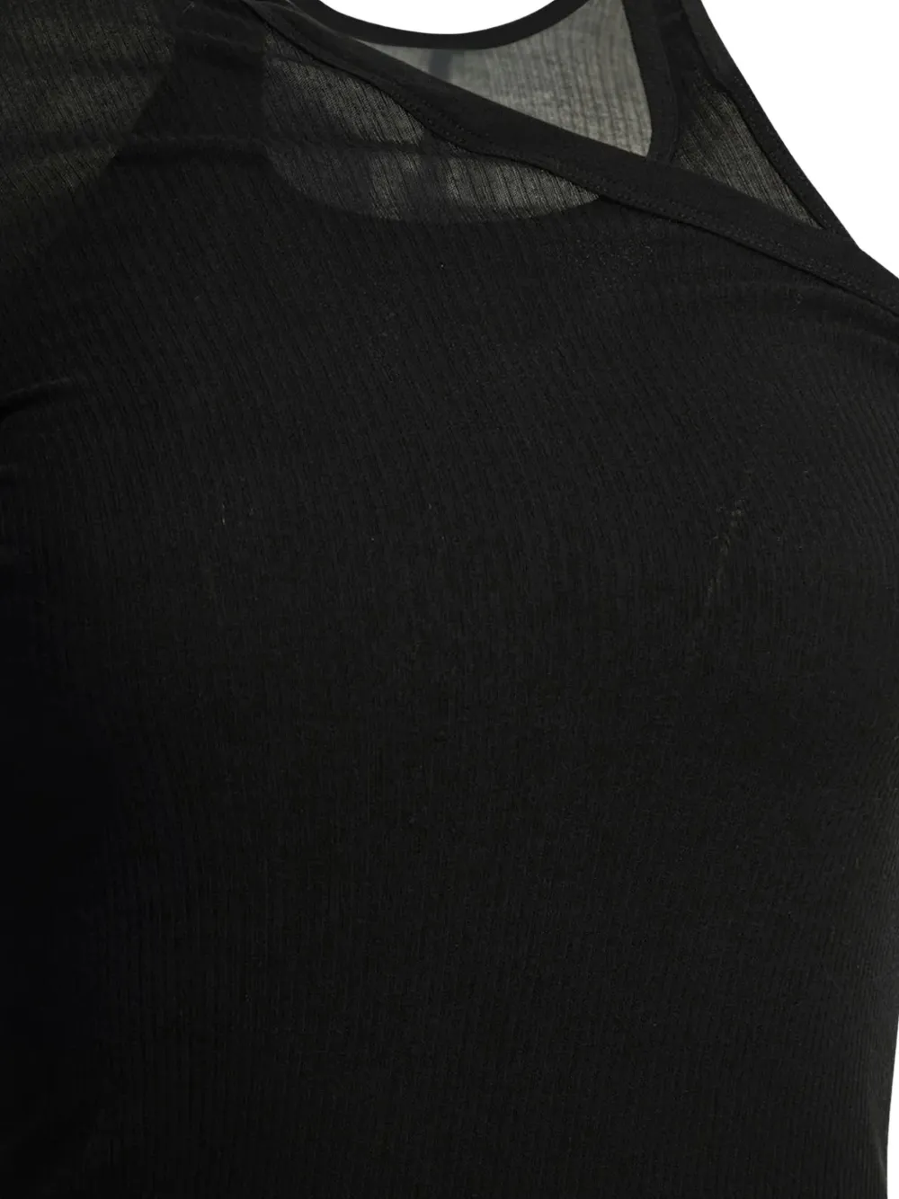 Rick Owens Banana asymmetrische top Zwart