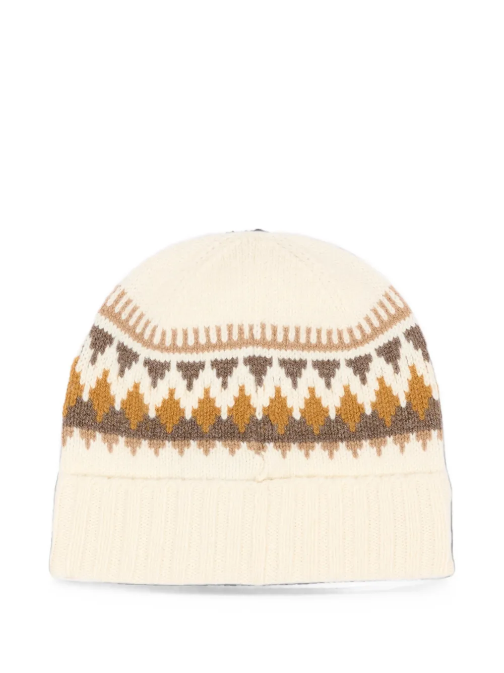 Moncler Enfant Gebreide muts met pompon Beige