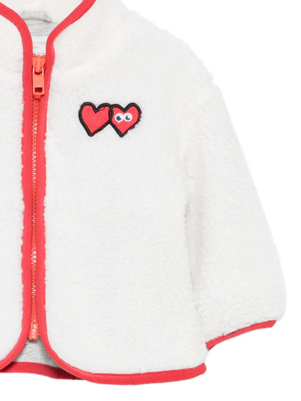 Stella McCartney Kids Fleece jack met hart-patch Wit