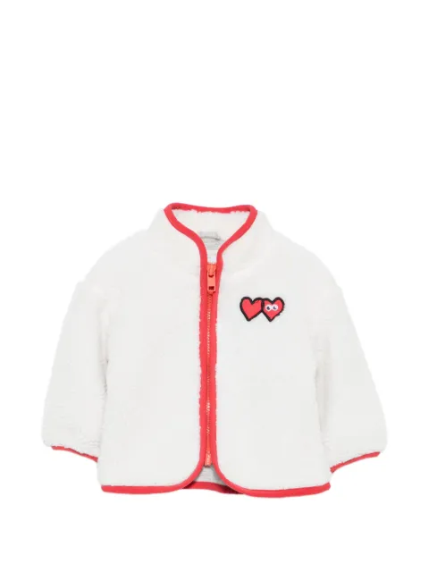 Stella McCartney Kids chaqueta de tejido polar con parche de corazón