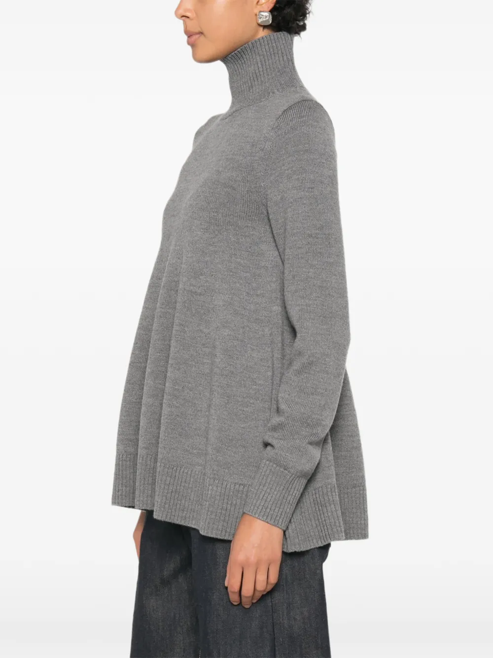 TOTEME Wollen top met col Grijs
