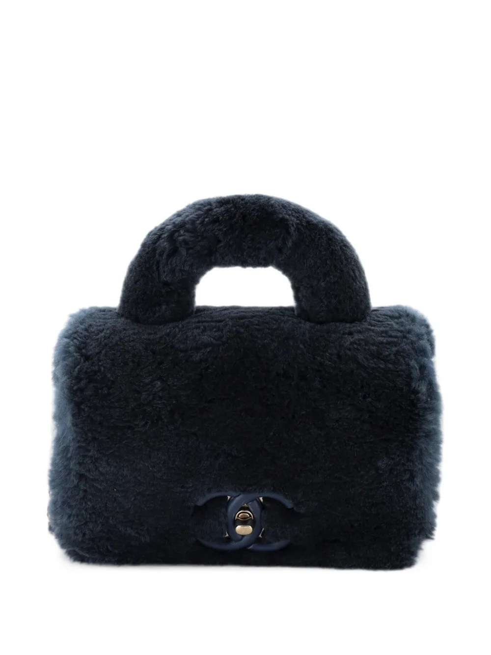 CHANEL Pre-Owned Paris-Cosmopolite Top Handle Bag Fur Small satchel - Blu