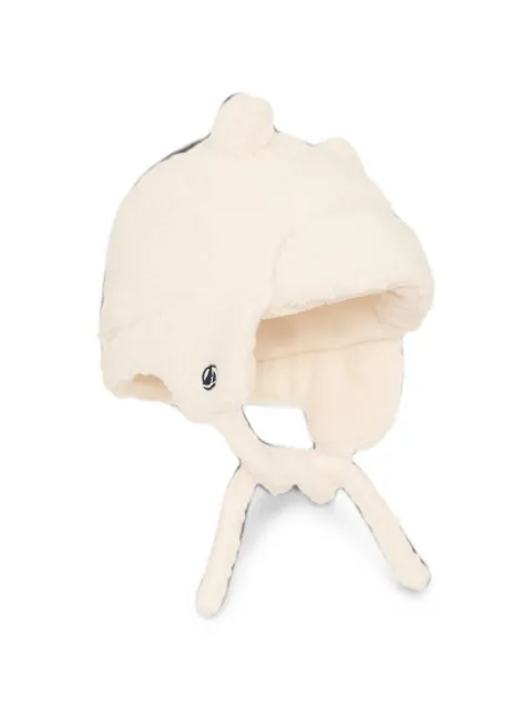 Petit Bateau fleece ear-detail hat