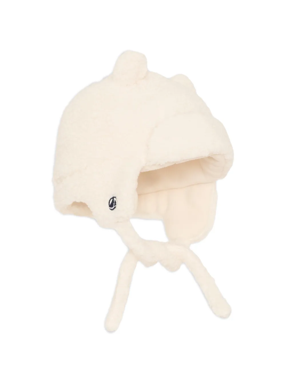 Petit Bateau fleece ear-detail hat Beige
