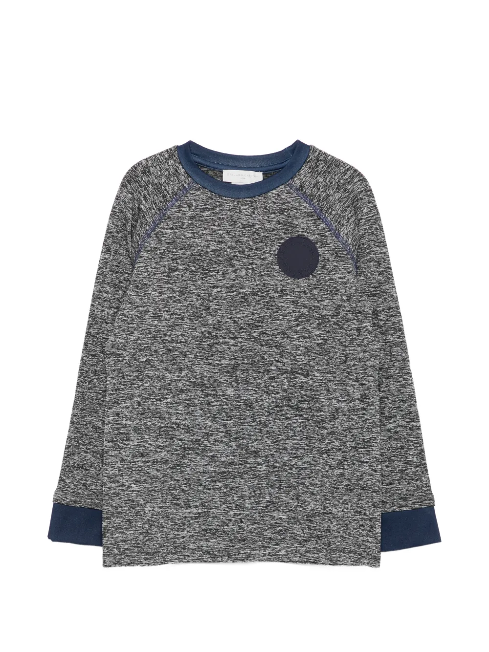 Stella McCartney Kids logo-patch raglan-sleeve snow T-shirt - Grigio