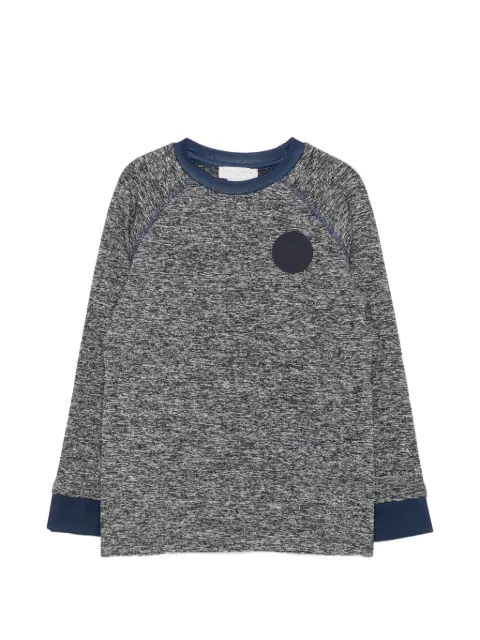 Stella McCartney Kids logo-patch raglan-sleeve snow T-shirt