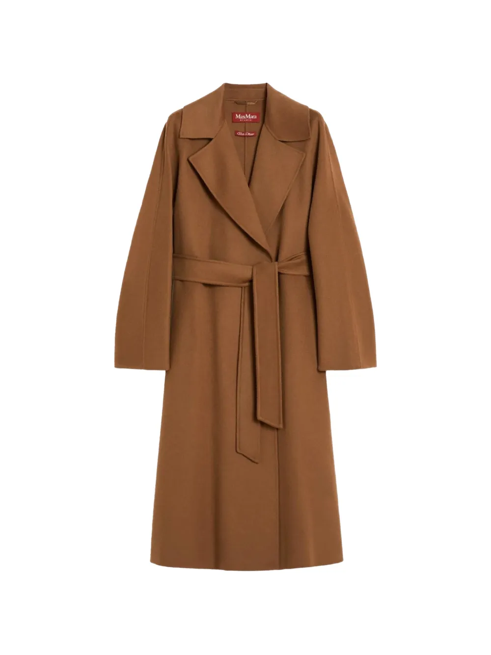 Max Mara Wool Belted Wrap Coat In 브라운
