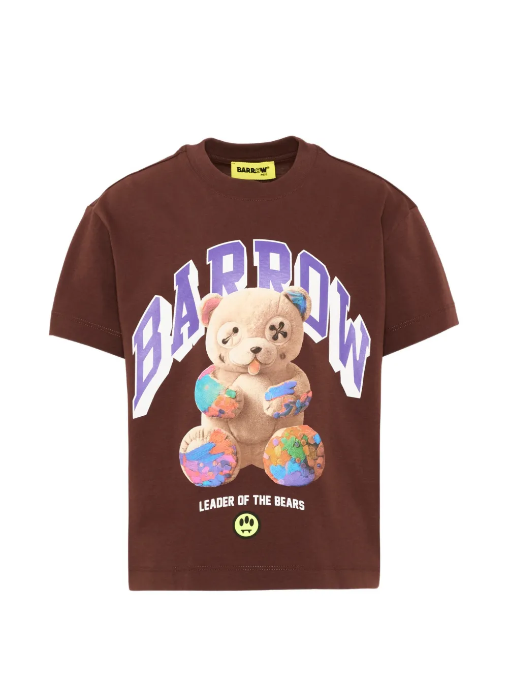 Barrow kids teddy bear-print T-shirt - Marrone