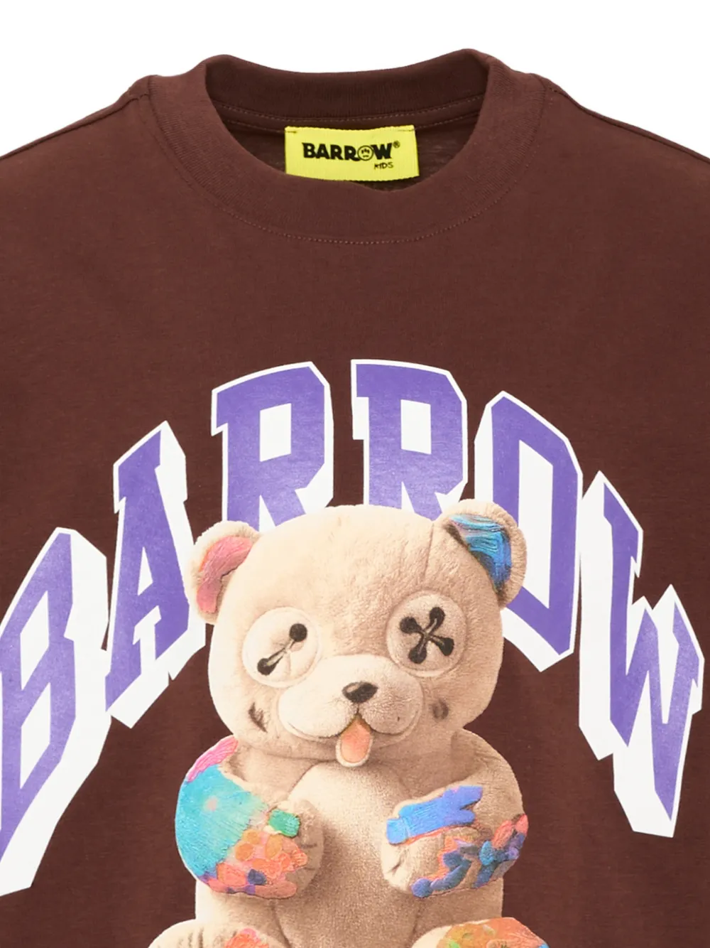 Barrow kids teddy bear-print T-shirt Bruin