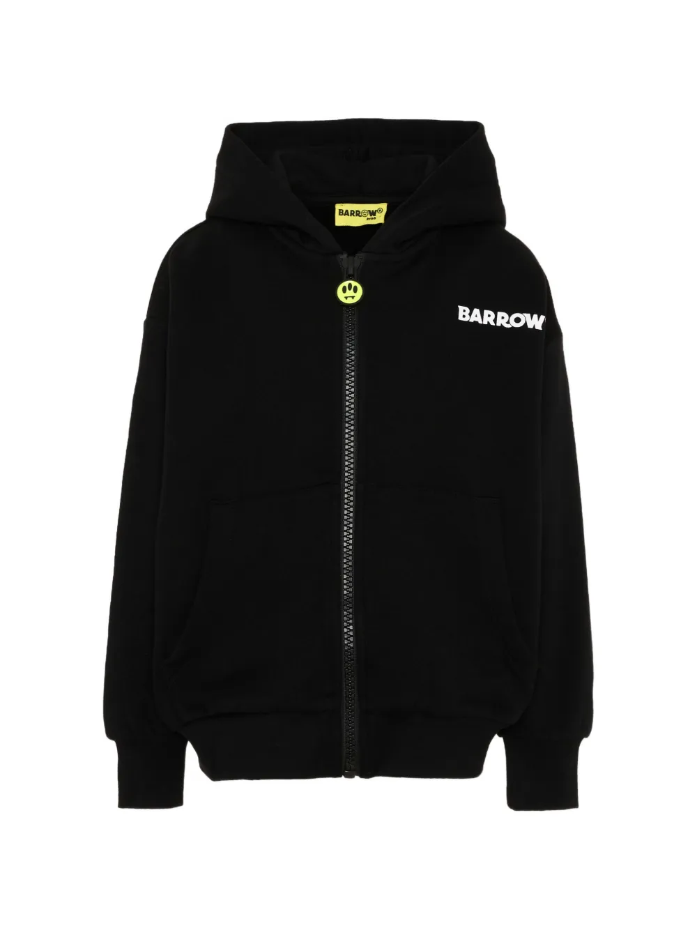 Barrow kids logo-print zip-up hoodie - Nero